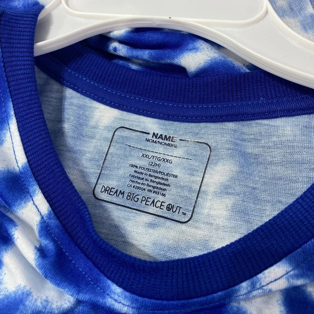 NEW Peace, Love & Dreams Tie Dye Pajama Top & Pajama Shorts Sleep Set XXL